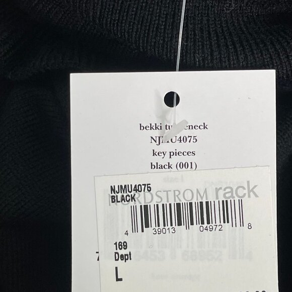 NWT Kate Spade Women's Black Bekki Turtleneck 100% Wool Sweater Size Large - Picture 5 of 11